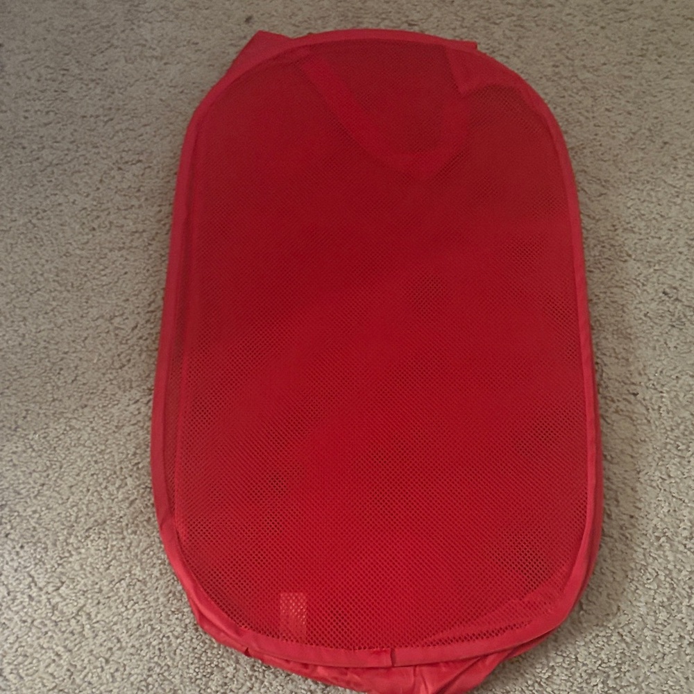 Red Pop-Up Laundry Hamper